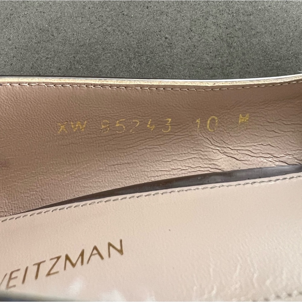 Stuart Weitzman Metallic Low Block Pump, Size 10 - image 5